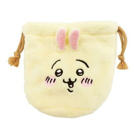 ちいかわ 巾着 うさぎ フェイス巾着　メール便なら2個まで240円で全国へ　うさぎ 小物入れ ぬいぐるみ きんちゃくグッズ 公式 イラストレーター CKW-039