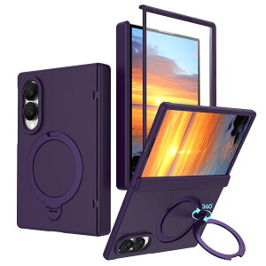 �T���X�� Samsung Wide Z Fold8�Ή� �X�}�z�P�[�X 360�x��]�����O�X�^���h ���C�����O���� �q���W�ی� �S�ʕی� �܂肽���݃X�}�z�P�[�X �ϏՌ� ���h�~ �h�w�� �����h�~ �X�^���h�t�� �����O�t�� 