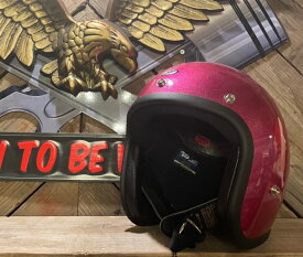 ガレージグッズ　TACHIBANA　ヘルメット　SHM　BOY　サイズ　YOUTH L 56-57cm　サーモンピンク　【帽体が一回り小振りなサイズ】