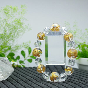 【送料無料】天然水晶 四神獣彫刻 ラウンド 16mm14mm玉 64面カット水晶 ブレスレット 天然石 パワーストーン 四神獣 彫刻 水晶【風水グッズ_グッズ_厄払い・厄除け・魔除け】