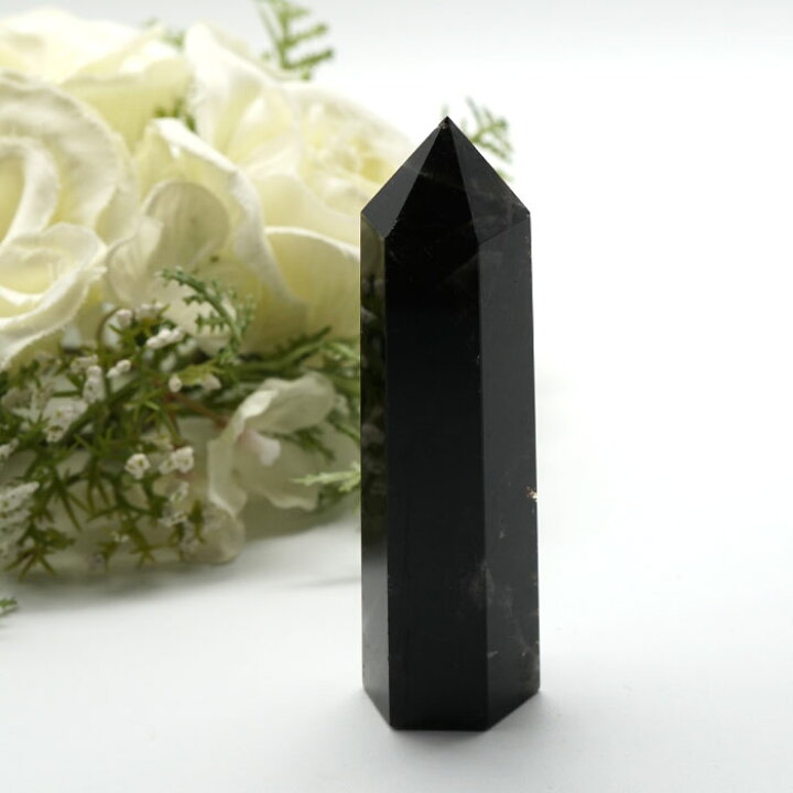 楽天市場】モリオン ポイント 原石 チベット産 黒水晶 天然石 