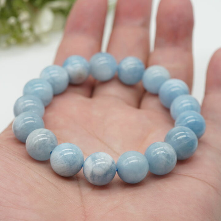 楽天市場】【20％OFF】アクアマリン ブレスレット ヒマラヤ ラダック産 