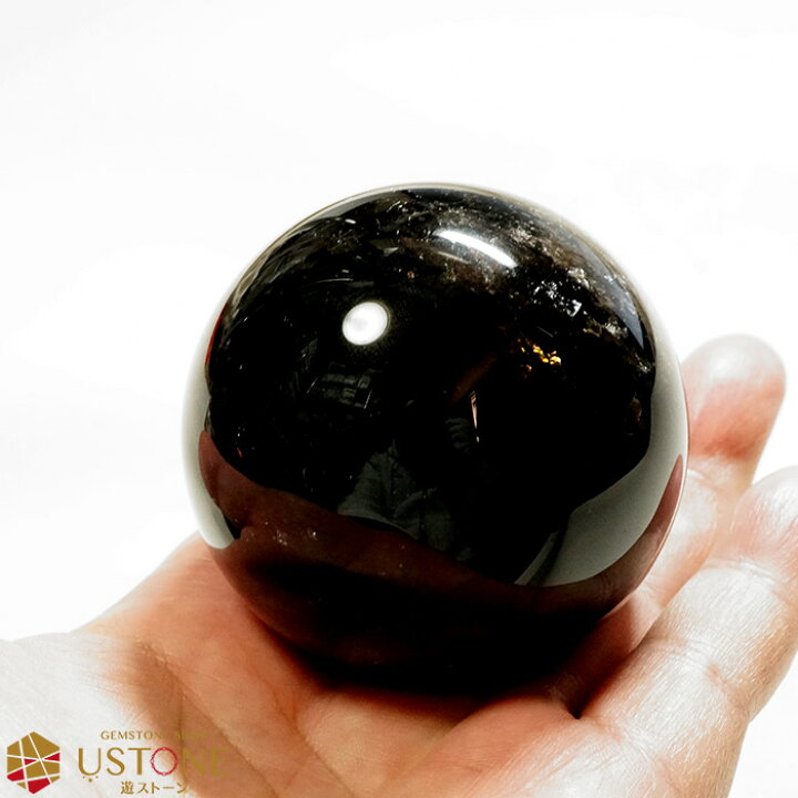 楽天市場】モリオン 丸玉 レインボー入り チベット産 黒水晶 morion 