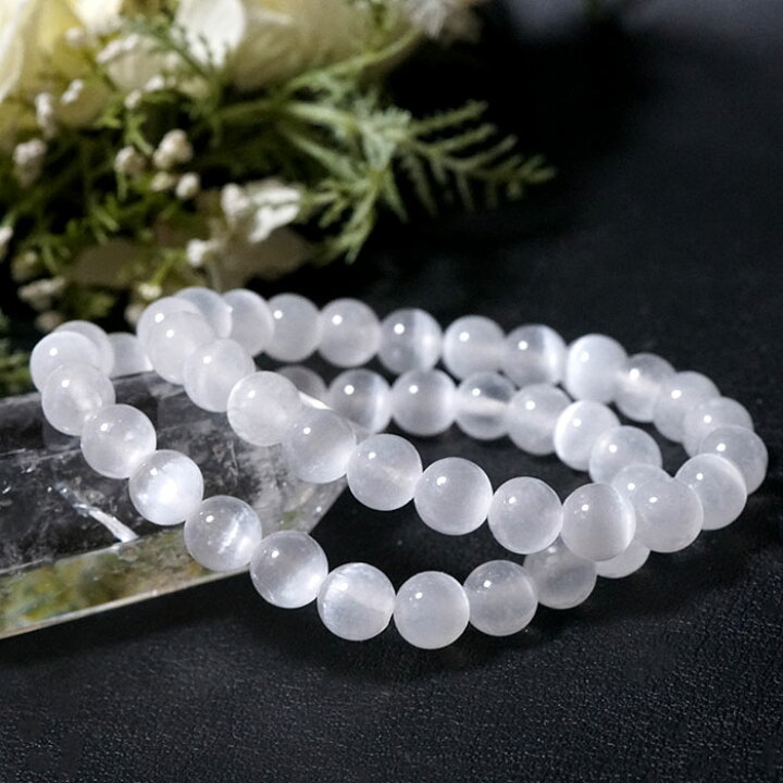 楽天市場】【10％OFF】セレナイト ブレスレット 8mm AAA キャッツ 