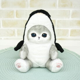 超P祭 ぽてたまぬいぐるみ モフサンド シャチにゃん グレー【19cm】 【ぱんにゃん かわいい おしゃれ キャラクターグッズ 猫ねこ mofusand 女の子用 男の子用 猫福珊迪 誕生日 クリスマス 子供の日 プレゼントギフト 被り物 】