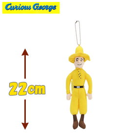 おさるのジョージ グッズ 黄色い帽子のおじさんマスコット・ボールキーチェーンCurious George #K7850 【ギフト・誕生日プレゼント ・こどもの日・クリスマス】