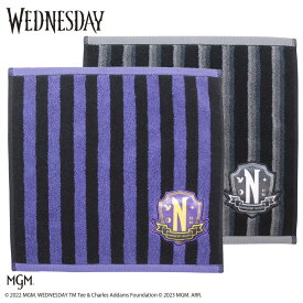 ウェンズデー ハンドタオル【25cm】おしゃれ 女の子用 男の子用 Wednesday Addams NETFLIXのキャラクター ミニタオル