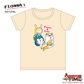 Tシャツ メンズ(M) フィオナ＆ケイク（座り・ナチュラル） /アドベンチャータイム　Adventure Time