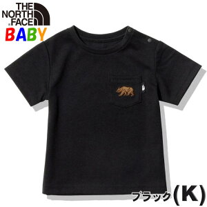 超P祭 ザ・ノース・フェイス ベビー【80-90cm】 半袖Tシャツ ポケット【オーガニックコットン使用】男の子 女の子 アウトドアブランド おしゃれ North Face