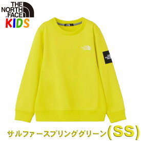 ザ・ノース・フェイス キッズ【100-150cm】長袖スクエアロゴクルー North Face スウェットシャツ トレーナー 男の子女の子 未就学児 小学生 おしゃれアウトドアブランド