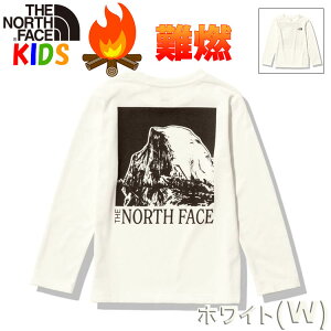 超P祭 ザ・ノース・フェイス キッズ【100-150cm】長袖Tシャツ ファイヤーフライ North Face【難燃素材 焚火 キャンプ用 男の子 女の子 アウトドアブランド かっこいい】