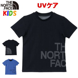 ノースフェイス キッズ Tシャツ【100-150cm】 North Face エンジニアードビッグロゴクルー【男の子 女の子 紫外線カット おしゃれアウトドアブランド 子供服】