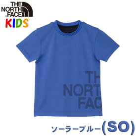 ノースフェイス キッズ Tシャツ【100-150cm】 North Face エンジニアードビッグロゴクルー【男の子 女の子 紫外線カット おしゃれアウトドアブランド 子供服】