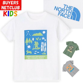 ザ・ノース・フェイス キッズ Tシャツ【120-100cm】オーガニックコットン使用 シレトコトコ(くま熊クマ)North Face ノベルティビッグルート【半袖 男の子 女の子 紫外線カット 知床トコさん おしゃれアウトドアブランド 子供服】