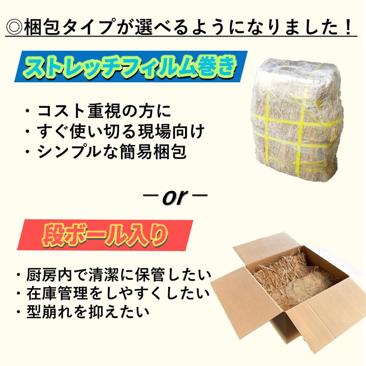 楽天市場】【選べる梱包】稲わら 長わら 1/4カット 2個セット (2個で約 