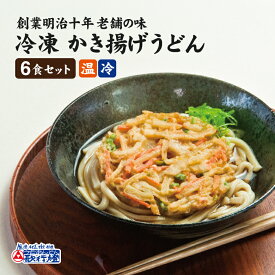 冷凍食品 かき揚げうどん 6食セット冷凍うどん と うどんつゆ 野菜のかき揚げ の お取り寄せグルメ セット簡単 調理で 夜食 にも 便利！