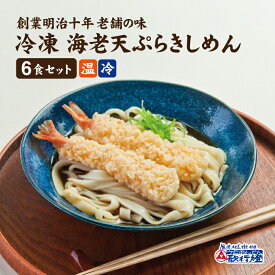 名古屋めし 海老 天ぷら きしめん 6食セット冷凍 海老天 と 冷凍きしめん めんつゆ の お取り寄せグルメ セット簡単 調理 で 夜食 にも 便利な 冷凍食品