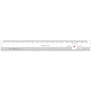 クラックス オバケーヌ スリム 17cm 定規 ハート じょうぎ スケール 直線 134817