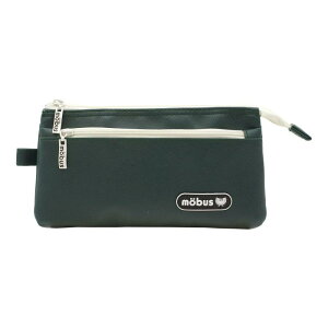 mobus/モーブス 4ポケットペンケース【ボトルグリーン】ペンポーチ ペンケース 筆箱 MOG-4
