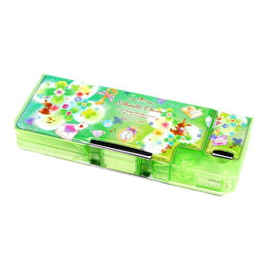 筆箱 小学生 女の子 ソフト ペンケース 女の子 向け ウサギとクローバー (Silhouette Clover) 新学期 新入学 低学年 両面開き 一年生 二年生