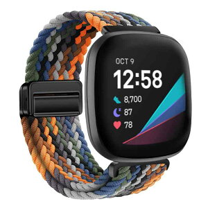 �Ή� Fitbit Versa 4/Versa 3/Fitbit Sense 2/Sense �����p�x���g�A�\�t�g�i�C���� �X�|�[�c�E�H�b�`�o���h�A���߉\�ȃ}�O�l�b�g�o�b�N���t�� �r���v�o���h �ʋC�� �j�����p