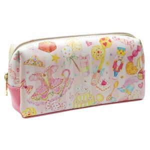 たけいみき ボックス型ペンポーチ くるみ割り人形 バレエ柄 大容量 マチ付き