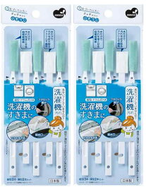 まめいた(Mameita) 洗濯機 すきま クリーナー 2種 5本入り×2セット ホワイト 日本製 細いすきま ホコリ取り 細型:1×0.2×17cm 薄型:1.5×0.2×14.3cm LB-341