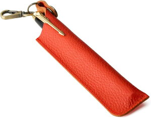 【Fioliella】ペンケース 牛革 1本【収納しやすく取り出しやすい】万年筆 ストラップ ペンホルダー 筆箱 首掛け