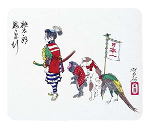 月岡芳年『 芳年略画 桃太郎鬼ケ島行 』のマウスパッド:フォトパッド( 浮世絵シリーズ )
