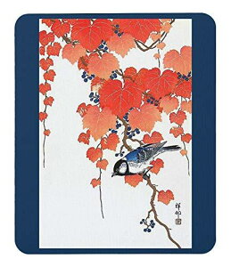 小原古邨『 赤い蔦に鳥 』のマウスパッド:フォトパッド( 浮世絵シリーズ )