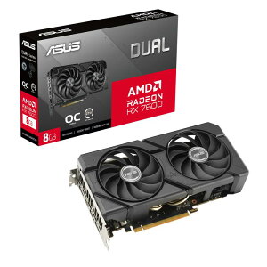 ASUS Dual Radeon RX 7600 EVO OC�G�f�B�V���� 8GB GDDR6 �Q�[�~���O�O���t�B�b�N�X�J�[�h (AMD Radeon RX7600�APCIe 4.0�AHDMI 2.1 x 1�ADisplayPort 1.4a×3)�B
