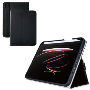 �G���R�� iPad mini (A17 Pro 2024�N) mini (��6����) �P�[�X �J�o�[ �P�[�X �\�t�g���U�[ �y�� 2�̃X�^���h���[�h �^�b�`�y���z���_�[�t�� TB-A25SPLF2BK