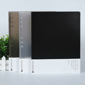 3パックA5A6B5ラウンドリングバインダーカバー6リング9リングPVCバインダーカバー6穴詰め替え可能なPVCノートブックルーズリーフバインダープロテクター（内紙は含まれていません） (ホワイ