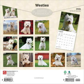 ウェスティ 2026年 カレンダー / ブラウントラウト 輸入版 壁掛け 30.5 x 61 cm (West Highland White Terriers Calendar)