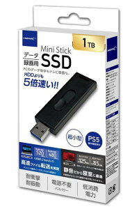 HIDISC USB3.2 Gen2�Ή��f�[�^/�^��p MiniStick�|�[�^�u��SSD 1TB HDMSSD1TJP3R