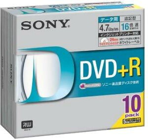 Sony DVD+R 4.7GB �f�[�^�p 16�{���Ή� �z���C�g�v�����^�u�� 10���p�b�N 10DPR47HPSH parent