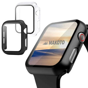 �y2���Z�b�g�zMAKOTO Apple Watch�p �P�[�X Watch Series 6/SE/5/4 �Ή� �A�b�v���E�H�b�` �P�[�X �����K���X�t�� �ی�J�o�[ PC�f��