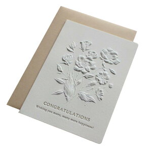 BAY LETTERPRESS bZ[WJ[h ߂łƂJ[h ܂  t CONGRATULATIONS RO`[V 104×146mm