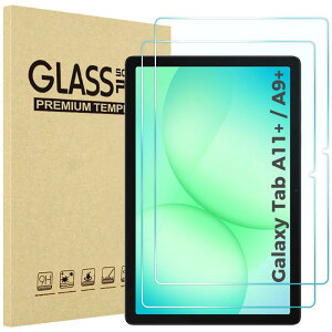 ProCase [2���Z�b�g] Galaxy Tab A11 Plus/A9 Plus 11�C���` �t�B���� �t���ی� �����K���X �X�N���[���v���e�N�^�[ �K�p�@��: Galaxy Tab A9+ 2023 (SM-X210/X216/X218)�AA11