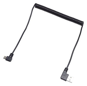 KAUMO �J�[���R�[�h �}�C�N��USB L�^ (A�I�X/micro-B�I�X) �X�v�����O�P�[�u�� 50cm