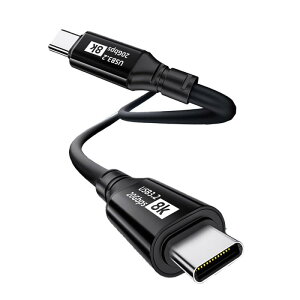 Type C �P�[�u�� USB C to C�P�[�u�� USB3.2 Gen2(20Gbps) 100W PD�}���[�d 8K / 60Hz�Ή� �X�}�[�g�z���A�p�\�R���AMacBook�AiPad�AXperia�AGalaxy�APixel���^�C�vc�@��Ή�