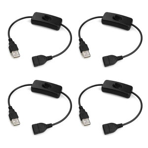 USB�����P�[�u�� 4�{�Z�b�g �I�� �I�t�X�C�b�`�t�� �u���b�N 30cm USB A�I�X ���X USB�X�C�b�` ���Ղ̒ጸ ���� �X�^�W�I USB�d���P�[�u�� �f�[�^�ʐM�Ή� ���^�f�X�N�����v��t�@���ɍœK