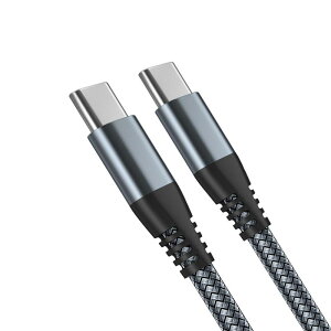 ALLVD USB C�P�[�u���y2 m�O���[PD 60 W�}���[�d�zUSB-CUSB-C�P�[�u�������[�d�f�[�^�]�����ϋv�i�C����16/15�[�d�P�[�u��MacBookPro�AGalaxy S 24/S 22/S 21/S 20/S 10/S 9�A