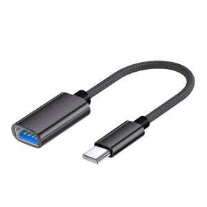 FineGood USB to Type C �ϊ��A�_�v�^�[�P�[�u0.16M �i�C�����҂� �P�[�u�� 5Gbps �����f�[�^�`�� �X�}�[�g�t�H�� �^�u���b�g�Ή�Type-C�[����Type-A�@��ڑ�