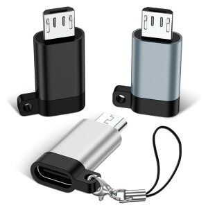 �}�C�N��USB�ϊ��A�_�v�^�[ �^�C�vC Micro USB �ϊ��A�_�v�^ 3���� Type C ���X to Micro USB �I�X �ϊ��R�l�N�^ �[�d�ƃf�[�^�]�� Galaxy�ANexus�AXperia�AHUAWEI��Micro USB�ݔ��Ή� �X�g
