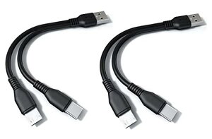 F.Wave�y((20cm)) �[�d Type C MicroUSB ��҃P�[�u�� ���F �z 1�{�� USB�[C ��MicroUSB �X�}�z �^�u���b�g��2�䓯���ɏ[�d TypeC Y���P�[�u�� ����P�[�u�� 2 in1 ���֗� USB�P�[�u�� + F.