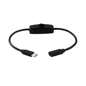 YBGGJO USB�X�C�b�` ON/OFF�����v 28cm USB�P�[�u�� Type-C USB-C USB-PD100W�Ή� �[�d�Ή� USB2.0�f�[�^�ʐM�Ή�