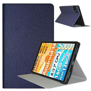 For Teclast M50 Mini �P�[�X Kluso ���y�� �ɔ� ����PU ���U�[ �J�� �X�^���h �X�}�[�g�P�[�X �X�^���h �@�\ �X�}�[�g�J�o�[ �[�d�Ή� Teclast M50 Mini �Ή� (�u���[)