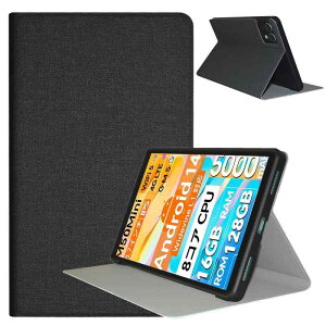 For Teclast M50 Mini �P�[�X Kluso ���y�� �ɔ� ����PU ���U�[ �J�� �X�^���h �X�}�[�g�P�[�X �X�^���h �@�\ �X�}�[�g�J�o�[ �[�d�Ή� Teclast M50Mini �Ή� (�u���b�N)