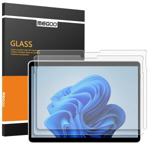 �y2������zMegoo Microsoft Surface Pro 11/ Surface Pro 9/ Pro 8/ Pro X 13�C���`�p �����o�K���X�t�B�������x�J�b�g�A�E�g 9H�d�x �`��p�����K���X�t�B���� �ϏՌ� �����K���X ���ɋ��� �ώw